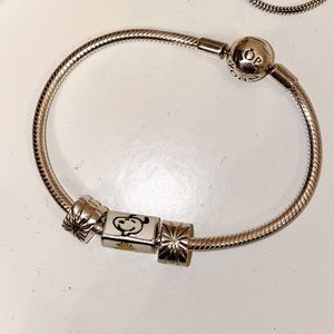Pandora Snoopy & Woodstock charm bracelet